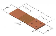 Flexible copper connector dimensional drawing